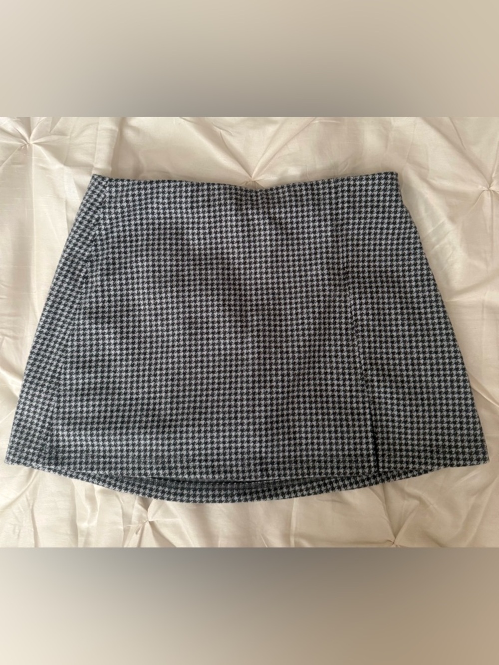 SO Black and White Houndstooth Mini Skirt